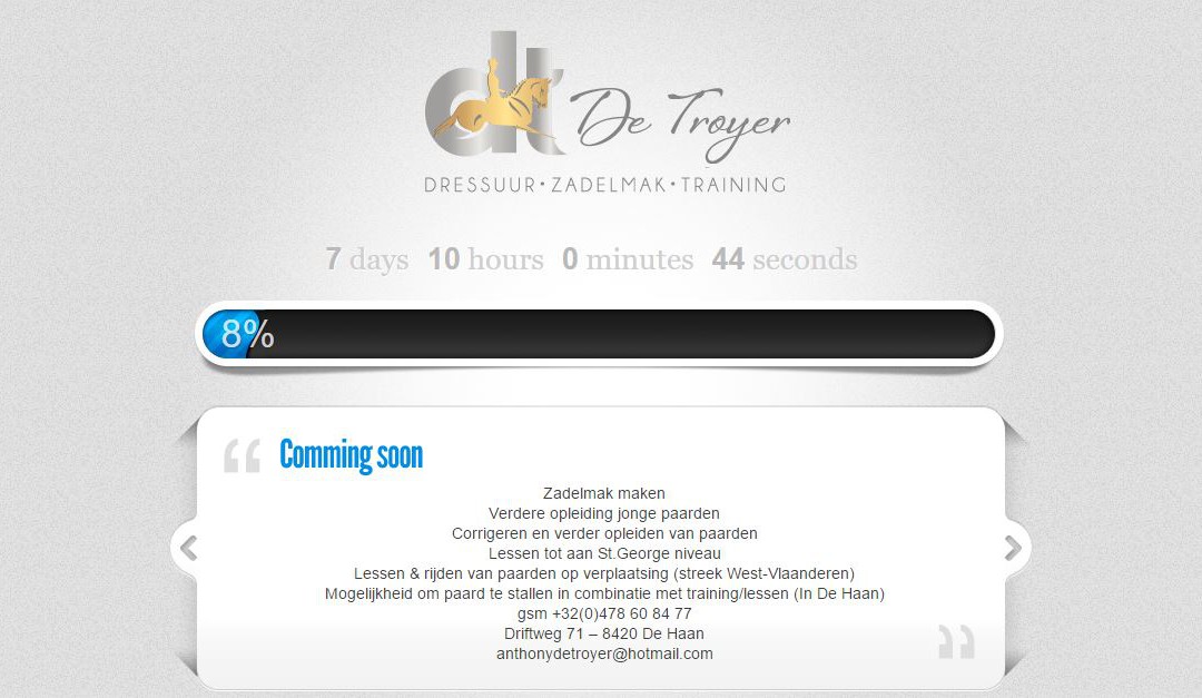 Coming soon staat online